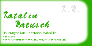 katalin matusch business card